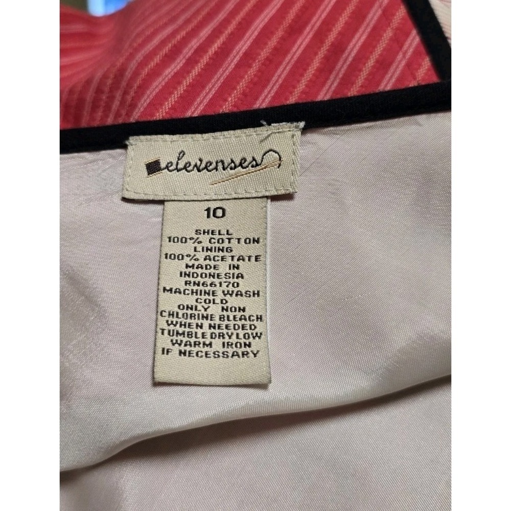Vintage Anthropologie Red Mixed Stripe Skirt Size 10 Womens 2004 - Picture 4 of 8